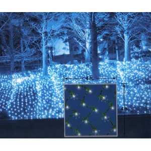Set of 70 Blue & White Twinkling Net Style LED Christmas Lights #ES76 