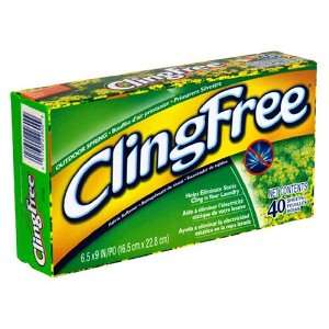  ClingFree Fabric Softener Sheets, Outdoor Spring, 40 