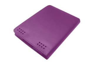   Leather Folio Case Cover for  Kindle TOUCH 6 Tablet Purple