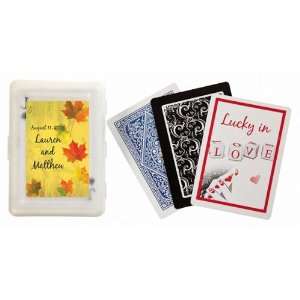  Favors Changing Leaves Fall Theme Personalized Playing Card Favors 