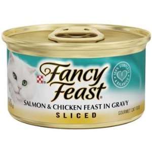 Fancy Feast Sliced Salmon & Chicken Feast in Gravy Gourmet Cat Food 3 
