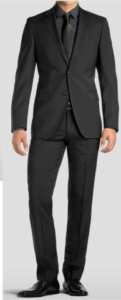 HUGO BOSS Sweet Sharp Navy Blue Pinstriped Suit 42T 42L  