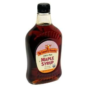 Maple Grove Farms Organics Syrup Pure Maple, 12.5 Ounce Glass Bottle 