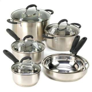 Cookware NON Stick Lidded Insulated Handles Pot & Pan Sets Iron 