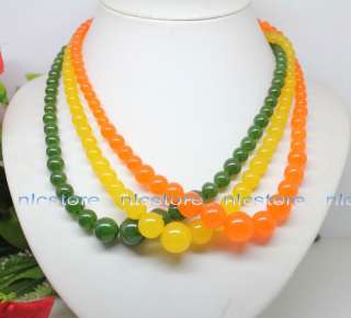 3pcs Ranged jade beads necklace wholesale lot  