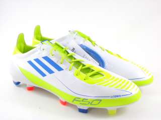 Adidas F50 Fg Prime White/Blue/Green Soccer Futball Cleats Boots Men 