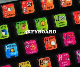  Maya ® keyboard stickers arecompatible with all default shortcuts 