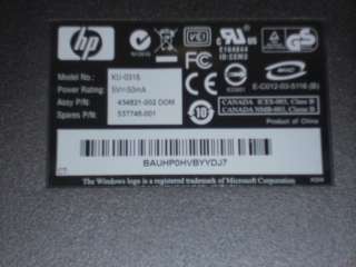 HP USB Keyboard Black/Silver Model KU 0316  