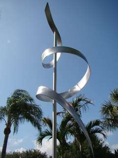 Large Modern Abstract Aluminum Garden Metal Art Decor Sculpture Silver 