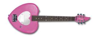   Rock Debutante Heartbreaker Short Scale Pink Heart Electric Guitar
