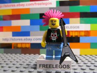 LEGO minifigure series 4 ROCKER rockstar GUITAR MAN   NEW  