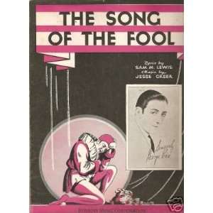  Sheet MusicThe Song Of The Fool Georgie Price 71 