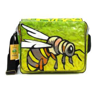 Eco Recycled Rice Bag Honey Bee Tote Shopper Book Gym  