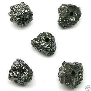 Carats Loose BLACK Treasures Raw Rough Diamond Beads  