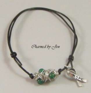 NEW Mens ORGAN DONATION Wire Wrapped Leather Bracelet  