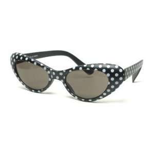  50s Cats Eye Polka Dot Sunglasses   Black Toys & Games