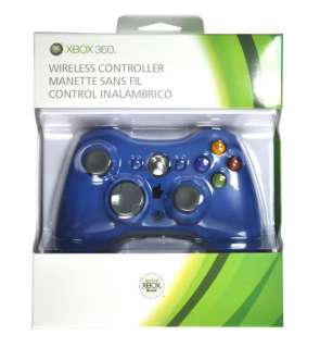NEW IN BOX Wireless Controller Glossy Blue For Microsoft Xbox 360 Blue 