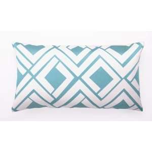  Trina Turk Blue & White Avenida Maze Pillow