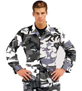 City Camouflage BDU Military Tactical Camo Army Uniform Shirt  