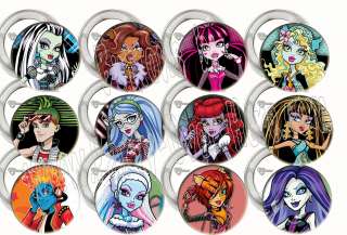 Monster High Ghoul Doll Characters 2 Large Buttons Pins Party Favors 