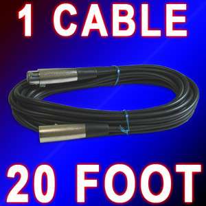 NEW 20 ft XLR male plug to female jack microphone cable  