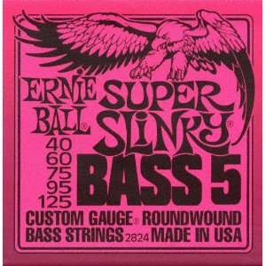  Ernie Ball Bass Guitar   Roundwound 5 String Slinky, .040 