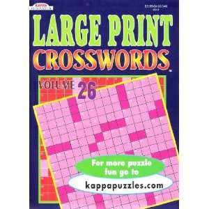  Large Print Crosswords (26): Kappa Puzzles: Books
