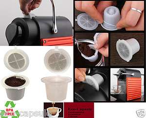 Refillable/ Reusable Nespresso Capsule set, Built In Stainless Steel 