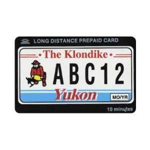   Phone Card Yukon (Canada) License Plate The Klondike Gold Miner