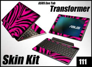   Eee Transformer Pad Skin Decal Netbook Laptop Tablet #111 Pink Zebra