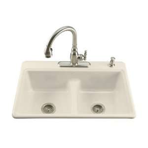 Kohler K 5838 3 47 Deerfield Smart Divide Self Rimming Kitchen Sink 