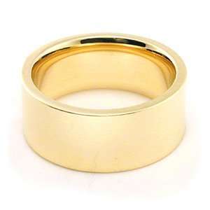   Gold Mens & Womens Wedding Bands 8mm flat comfort fit, 5.25 Jewelry