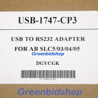Allen Bradley AB USB to SLC series USB 1747 CP3 Programming Cable PLC 