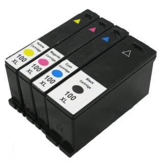   Pack Compatible Cartridges for Lexmark 100XL Black Cyan Magenta Yellow