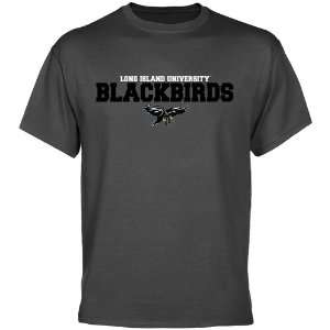  Long Island Blackbirds Charcoal University Name T shirt 