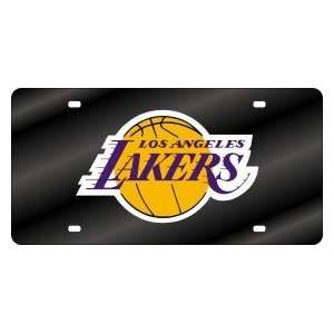  Los Angeles Lakers Laser Cut Black License Plate Sports 