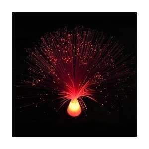   Fiber Optic Centerpiece, LED, 9 inches Tall, Battery Operated, Red