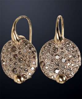 Pomellato diamond pave disc earrings   