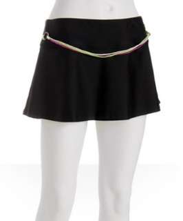 Vix Swimwear black Rainbow mini cover up skirt   