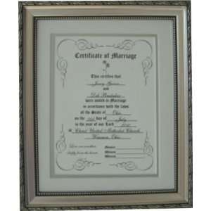  Marriage Wedding Certificate quality framed and 