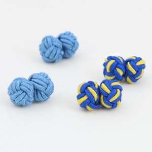   mens silk knot cufflinks with Gift Box Y&G Ten pair of Silk Cufflinks
