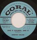 DOROTHY COLLINS female vocal promo 45 CORAL 9 61865 nice