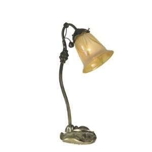  Dale Tiffany TA70050 Owen Lily Accent Lamp, Antique Brass 