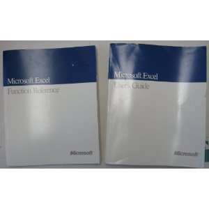  Microsoft Windows Office Excel Function Reference Booklet and Users 
