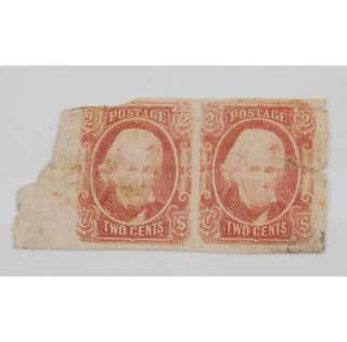 US CSA Confederate States of America #8b 2 Pair M With Selvage 2 Cents 