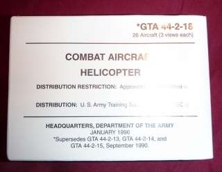  Army Graphic Training Aid Cards Combat Aircraft Helicopter GTA 44 2 18