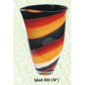  Splash Vase Hand Blown Modern Glass Vase: Home & Kitchen