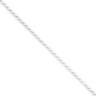 925 STERLING SILVER 24 CHAIN DIAMOND CUT ROPE NECKLACE  