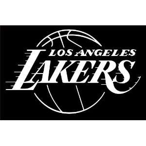  LA Los Angeles Lakers NBA Sticker Decal Auto Car White 