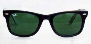 RAY BAN Sunglasses RB 2140 1046 Wayfarer Black White Interior NEW 